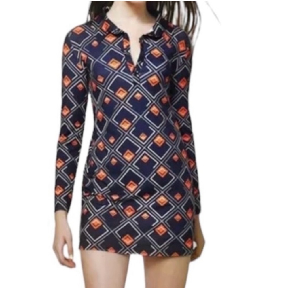 Zara Printed Long Sleeve Women’s Shirt Dress Size Small